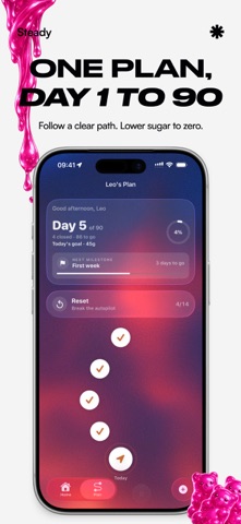 Steady: Quit Sugar Tracker iPhone screenshot