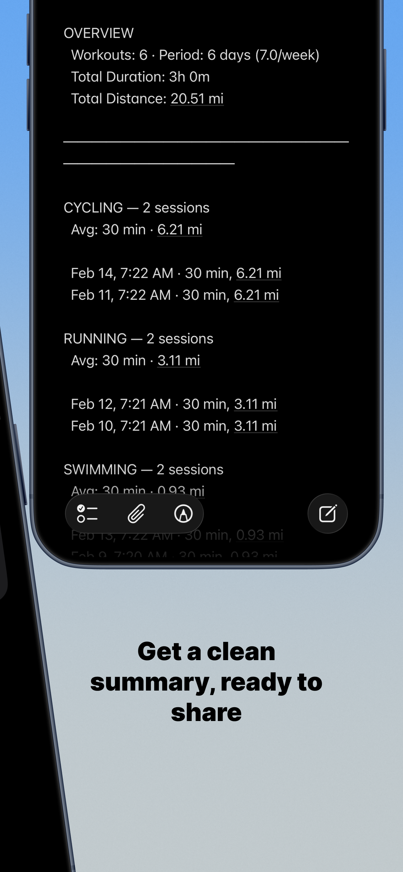 Health Export - Workout to CSV