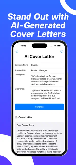 AI Cover Letter Maker screenshot 1