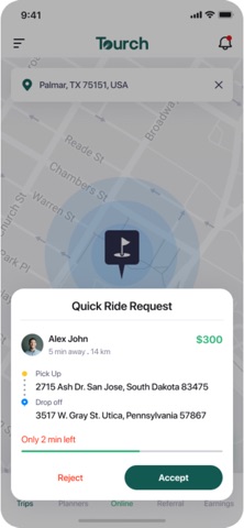 Tourch - Reliable Rides Screenshot 4 of 5