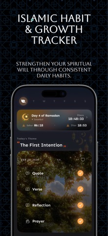 Hush: AI Islamic Habit Tracker iPhone screenshot