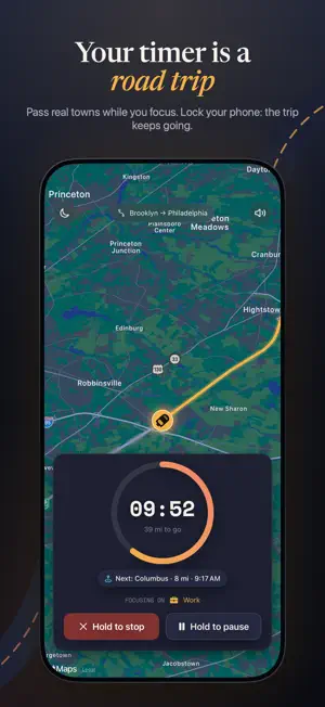 FocusRoad: Pomodoro Road Trip screenshot 1