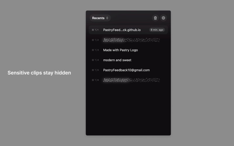 Pastry app screenshot