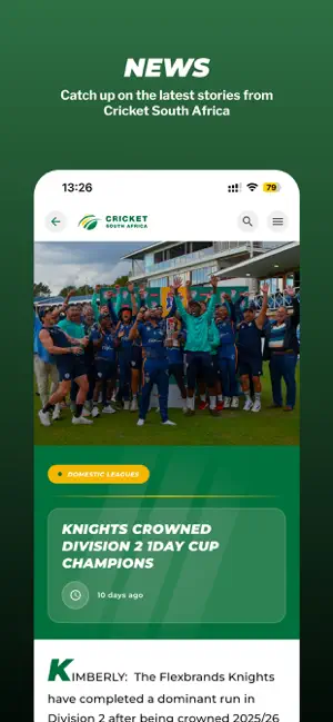 Official Cricket South Africa iPhone screenshot 3