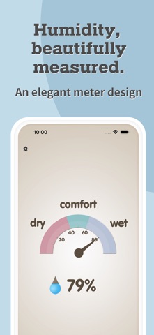 Thermo-hygrometer iPhone screenshot