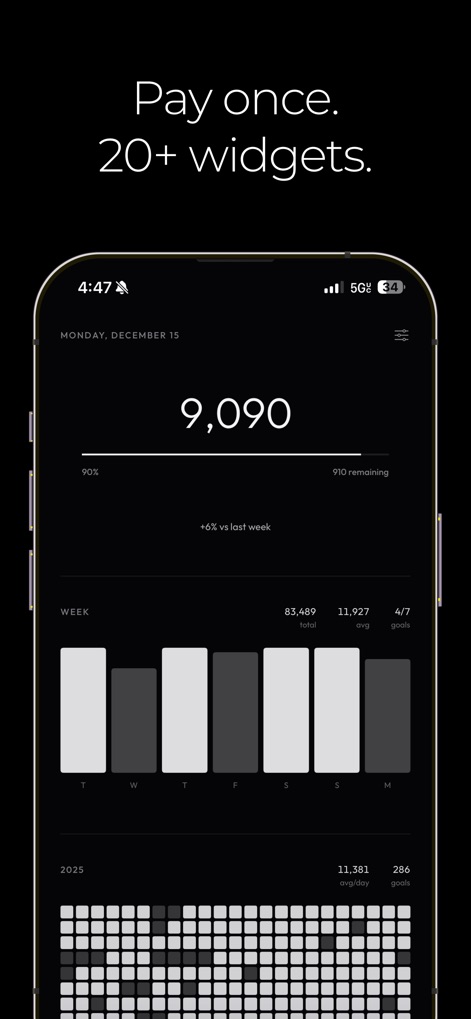 GAIT | Minimal Step Widgets - Health & Fitness App | MWM