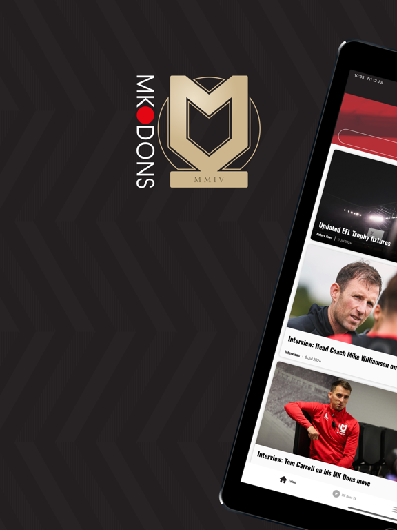 MK Dons FC iPad screenshot 1 - Sports app