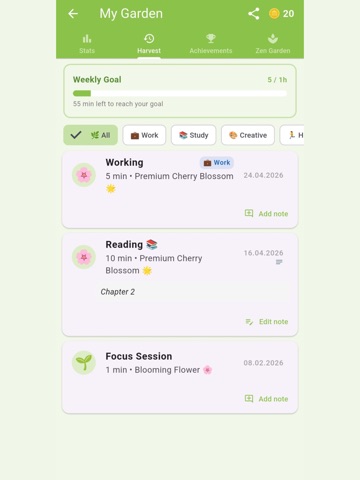 Focus Garden: Time your Growth iPad screenshot