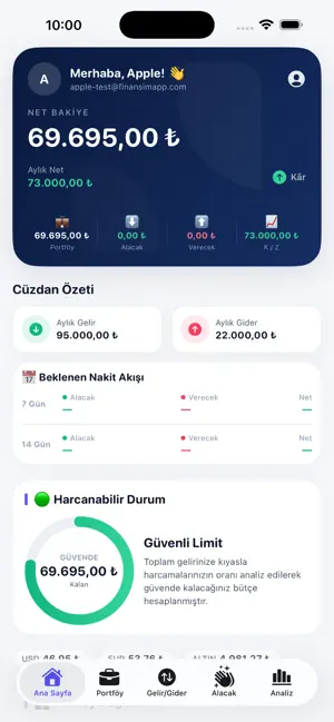 Finansim: Portföy ve Gider screenshot 1