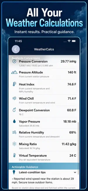 Weather Station Calc & Toolkit screenshot 1