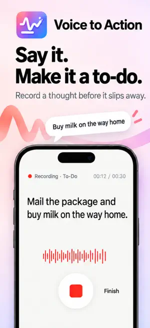Voice to Action - AI Recorder screenshot 1