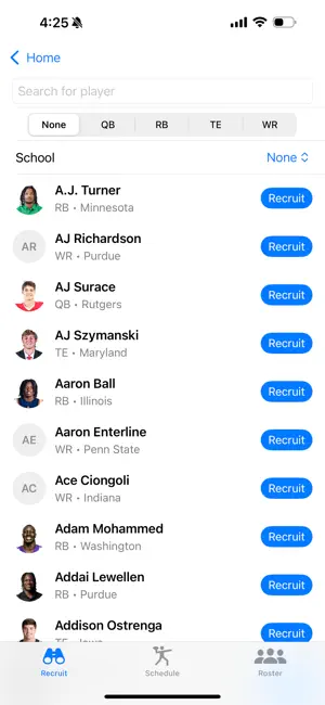 College Fantasy Football screenshot 1