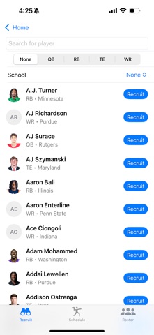 College Fantasy Football screenshot