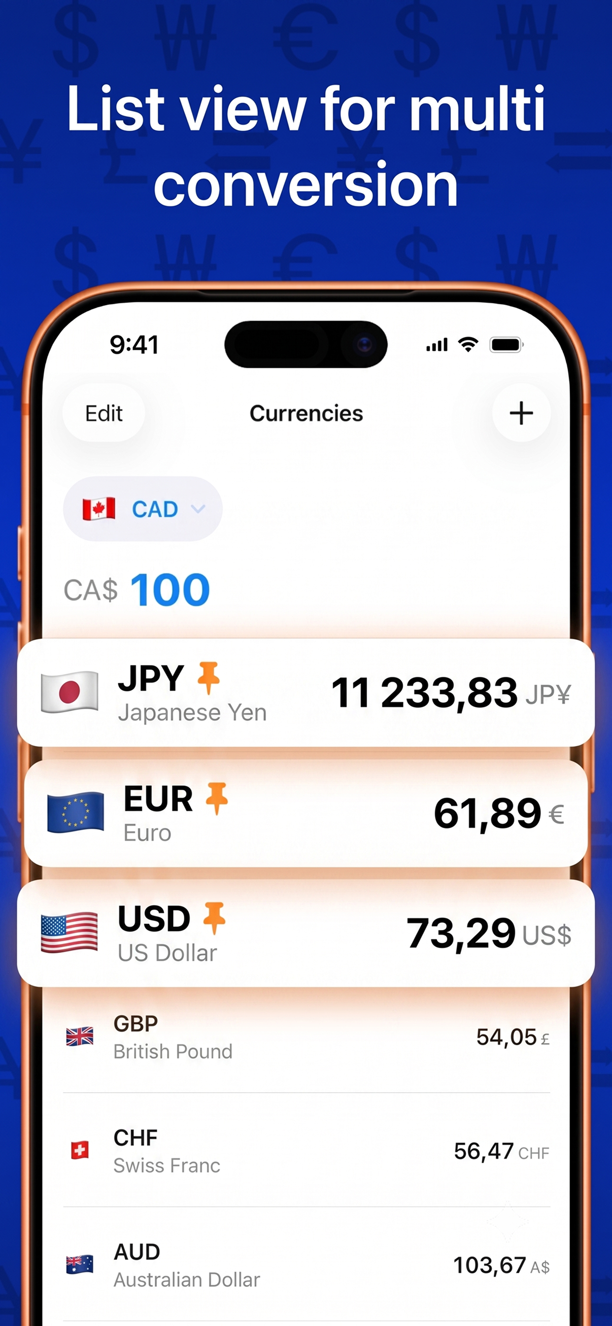 Currency converter: Xrate screenshot 4