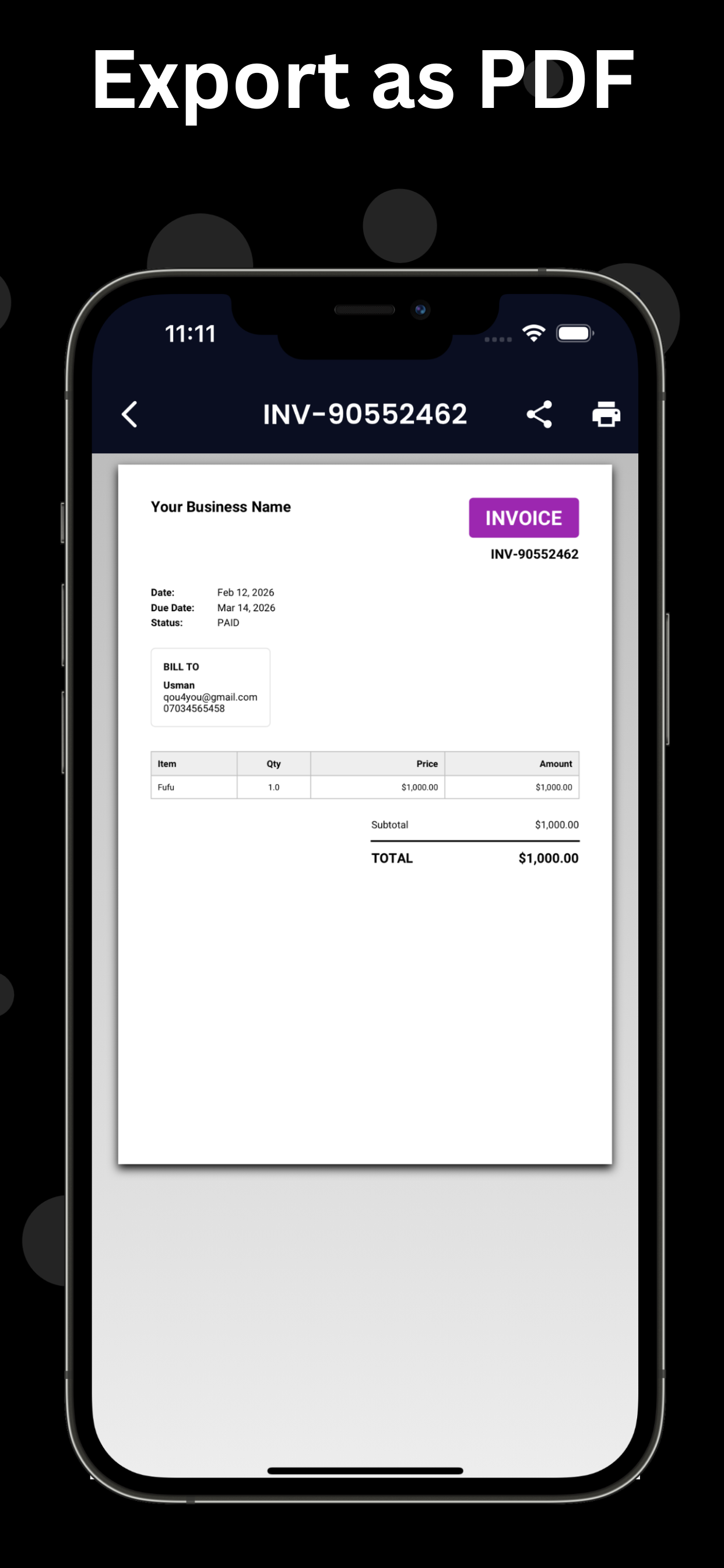Invoice Maker - Estimate PDF screenshot 3
