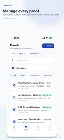 WorkProof: Service Reports Screenshot 2 of 6