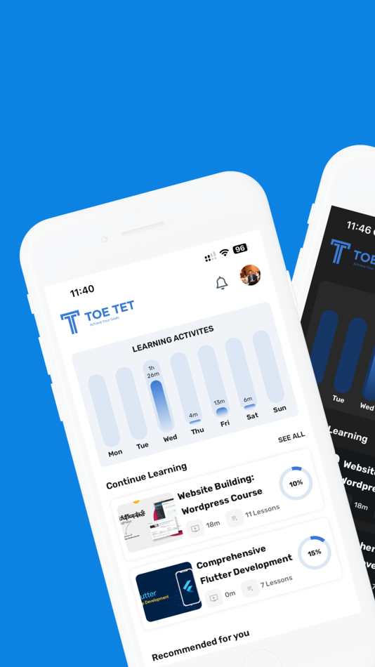 #1. Toe Tet: E-Learning Platform (iOS) By: Toe Tet