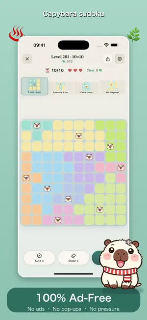 CapySudoku: No Ads Puzzle screenshot 1