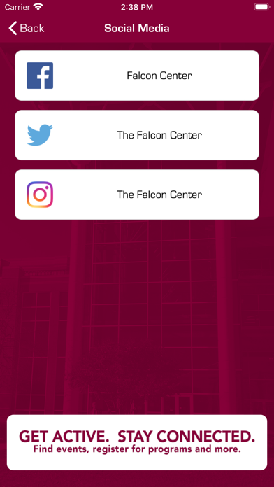 Fairmont State Falcon Center Screenshot