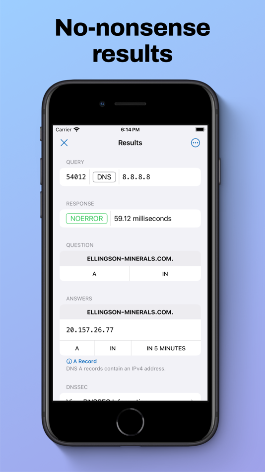 #2. DNS Inspector (iOS) By: Ian Spence