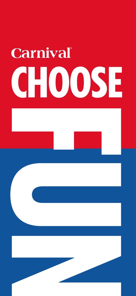 Carnival HUB - Die Marke lädt Nutzer ein, den Spaß zu wählen, indem sie den prominenten Markennamen „Carnival“ und den einprägsamen Slogan „CHOOSE FUN“ präsentiert.
