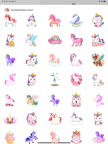 Charismatic Rainbow Unicorn iPad screenshot