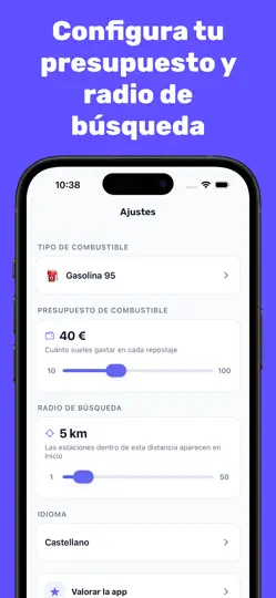 Captura de pantalla de Gasfy: Gasolineras Baratas en iPhone 4