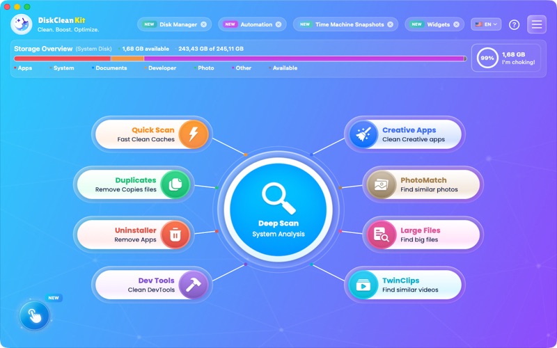 Disk Clean Kit app screenshot 2
