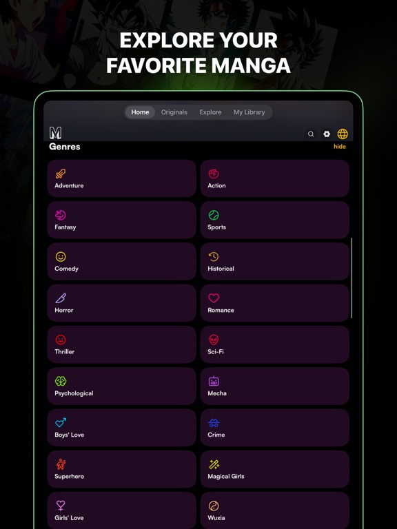 Manga Reader ㅤ iPad screenshot 4 - Book app