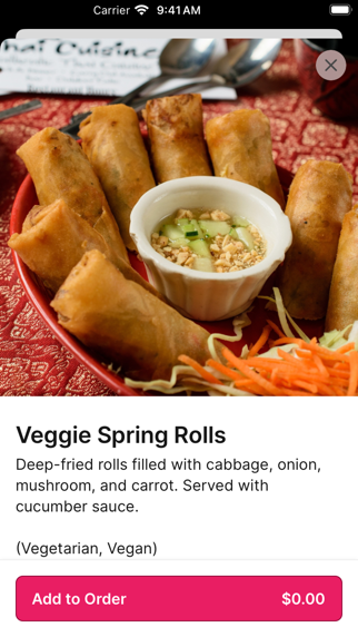 Thai Bistro & Bar iPhone screenshot 4 - Food & Drink app