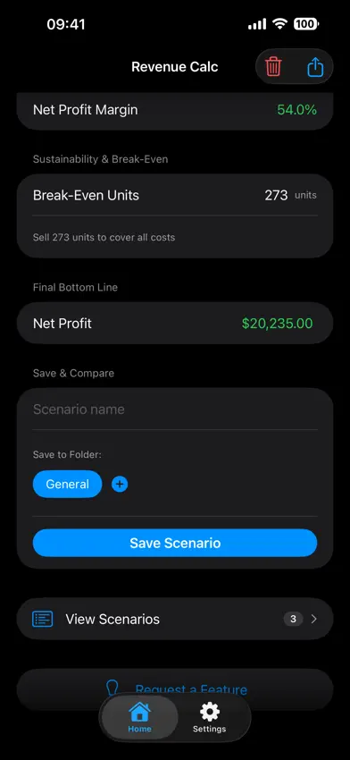 Revenue Calc screenshot 2