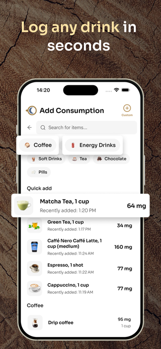 Caffeine Clock: Track Caffeine Screenshot 6 of 7
