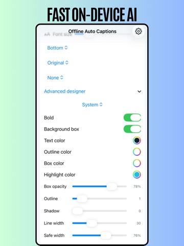 Offline AI Auto Captions iPad screenshot