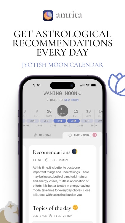 AMRITA - Vedic Moon Calendar