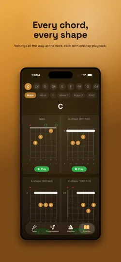 Captura de pantalla de Guitaner: Tuner & Chords en iPhone 3