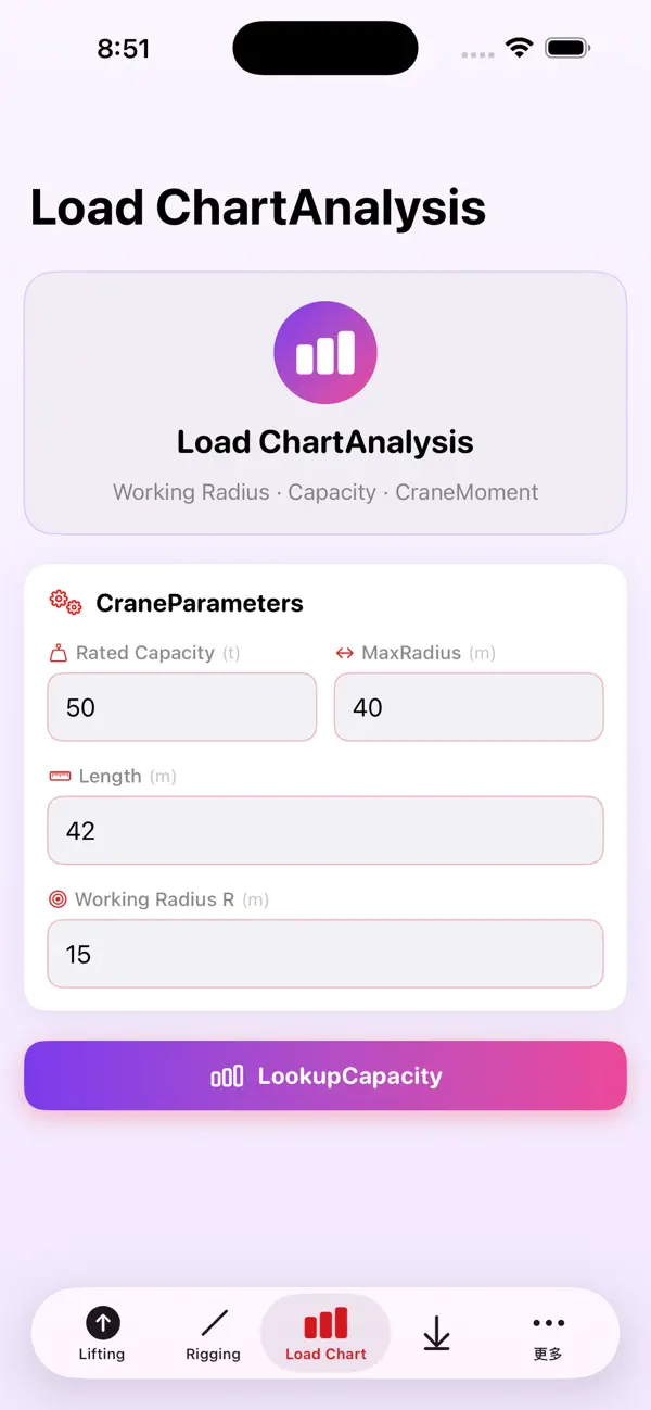 Screenshot #3 pour CraneCalc Pro