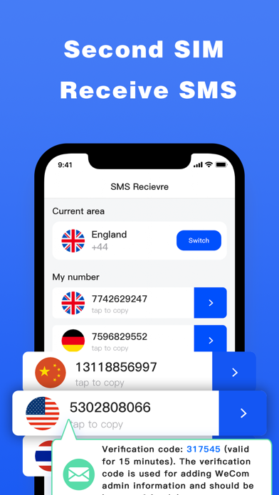 SMS 2Number - Cloud SMS Screenshot