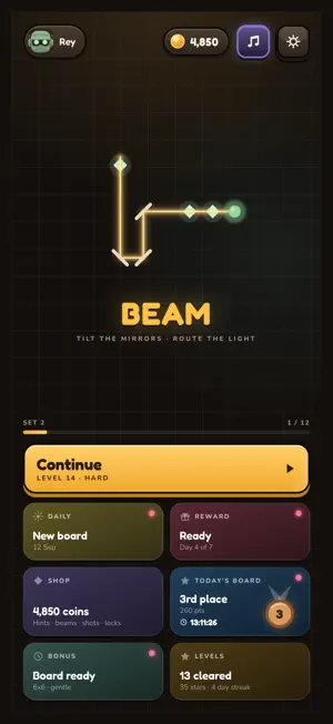 Beam: Mirror Puzzle screenshot 1