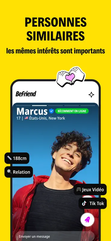 BeFriend - Rencontrez des amis screenshot 4 of 7