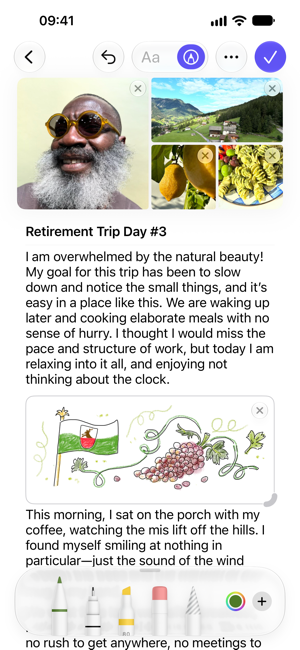 Journal תמונות מסך