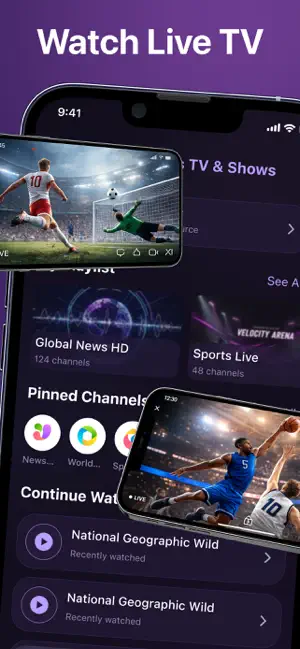 PlayTV: Sports TV & Shows iPhone screenshot 2
