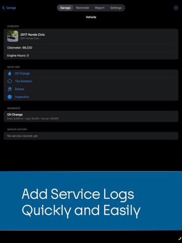 AutoFleet Maintenance Tracker iPad screenshot