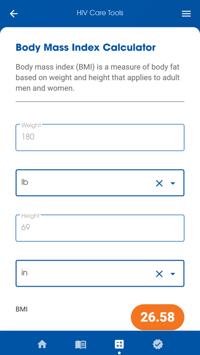 HIV Care Tools Screenshot