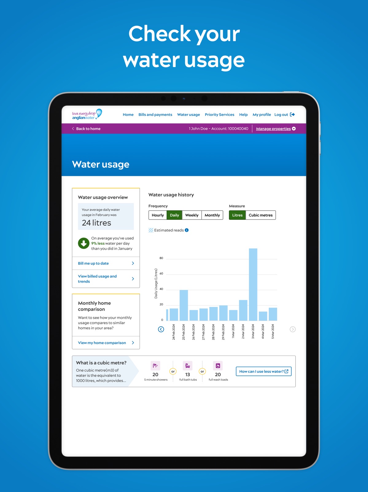 Anglian Water MyAccount ipad screenshot 3