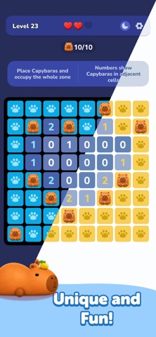 CapyZone - Akari Logic Puzzle iPhone screenshot