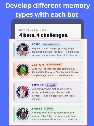 Number Bots: Memory Games iPad screenshot