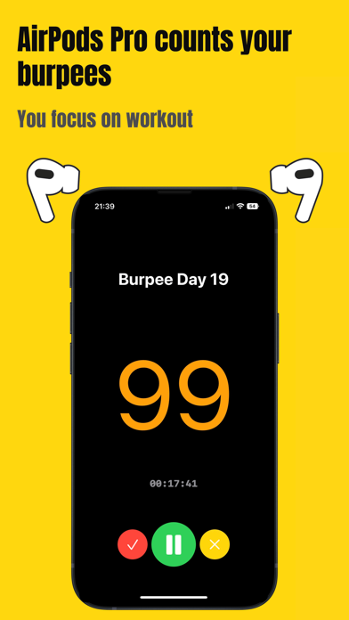Burpees - AirPods Counter Screenshot 2 of 4