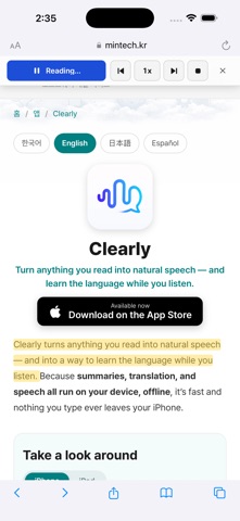 Clearly: Read, Listen, Learn Screenshot 6 of 6