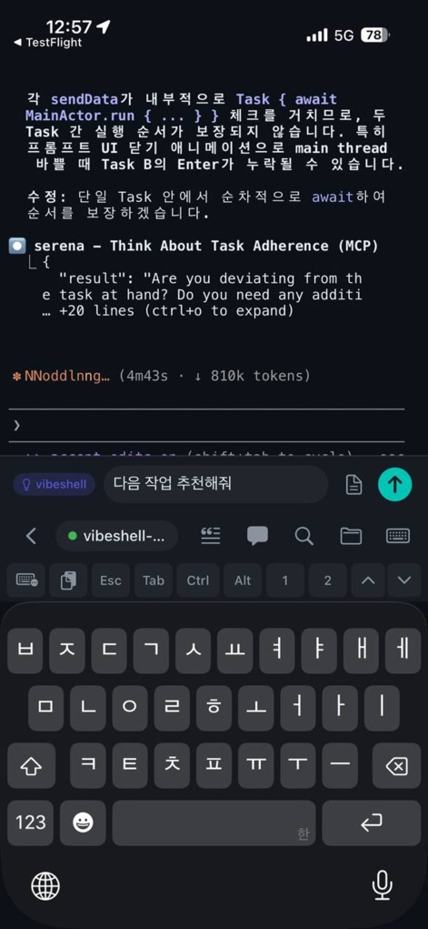 VibeShell - vibeshell-ios-terminal-korean-interface