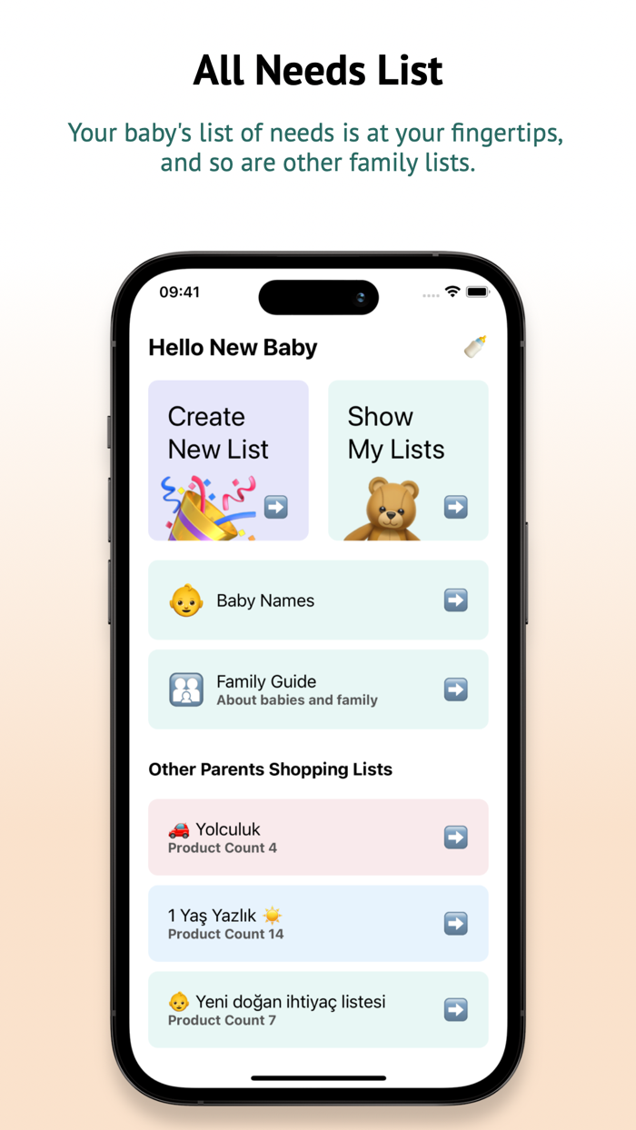 Shopping List - For Babies